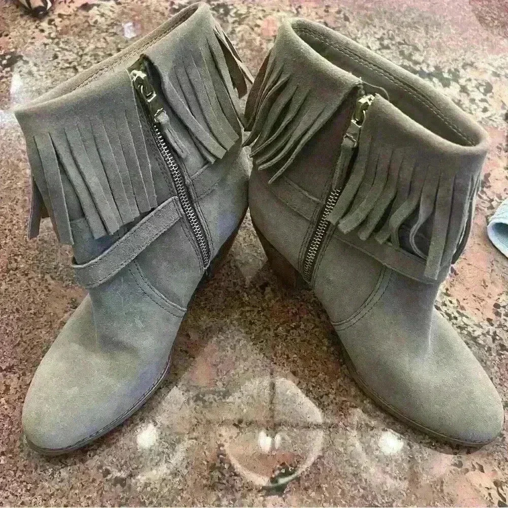 Lauren Ralph Lauren Fringe Booties